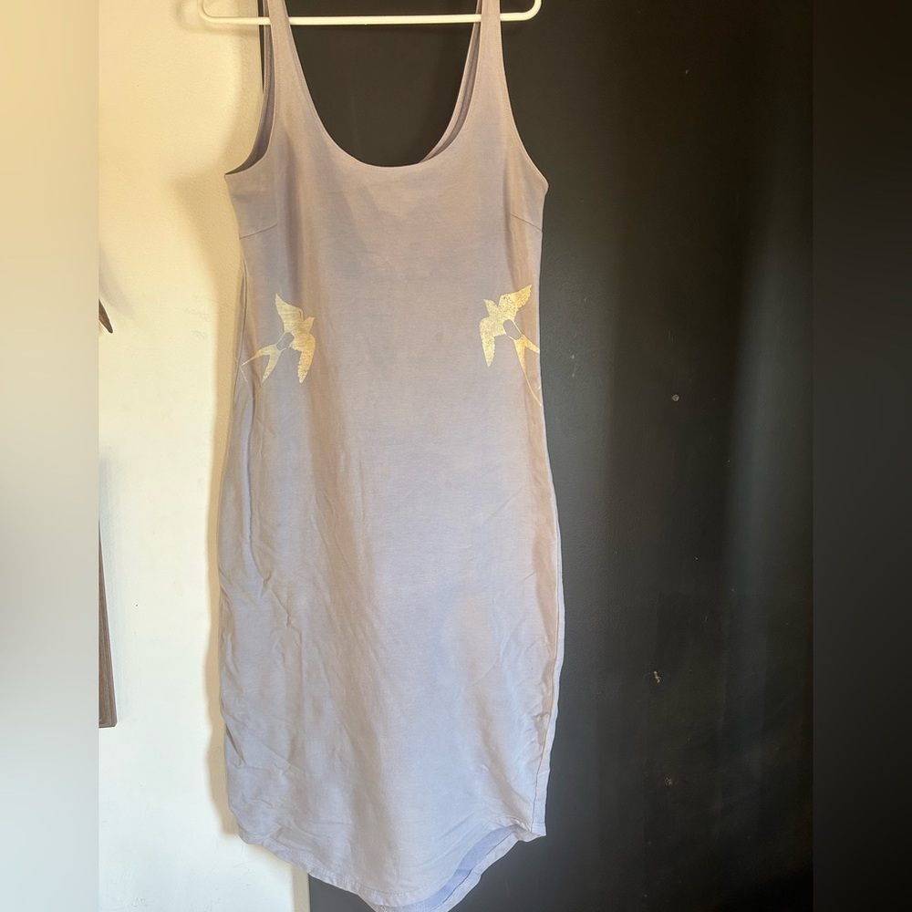 Organic Cotton Bodycon Midi Dress Size L